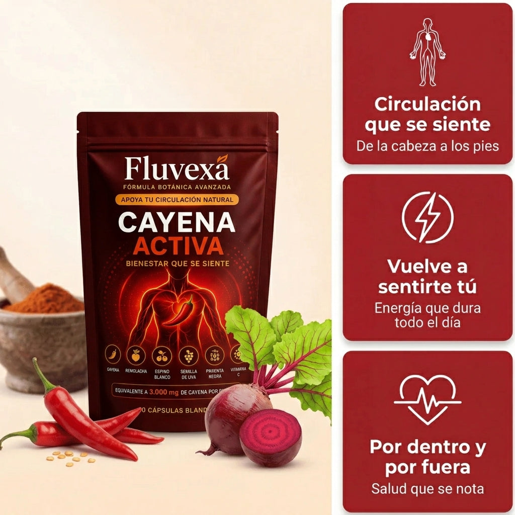 Fluvexa Capsaicina Activa® en cápsulas blandas - Reactiva tu Circulación Natural