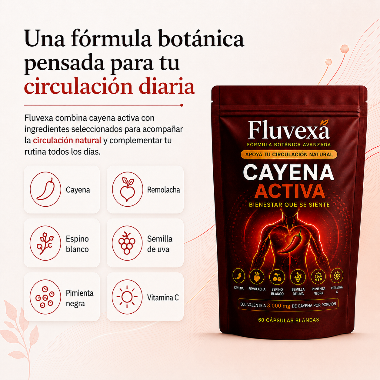 Fluvexa - Apoyo diario para una circulación saludable
