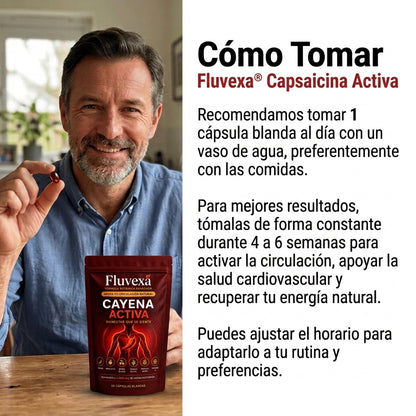 Fluvexa Capsaicina Activa® en cápsulas blandas - Reactiva tu Circulación Natural