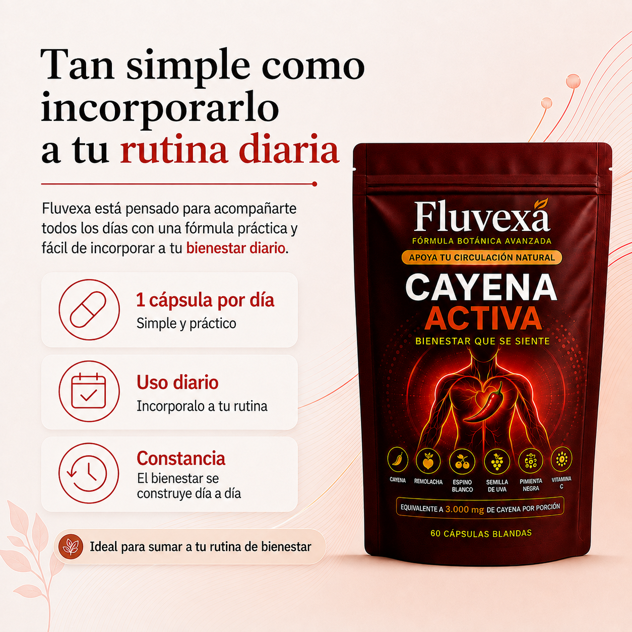 Fluvexa - Apoyo diario para una circulación saludable