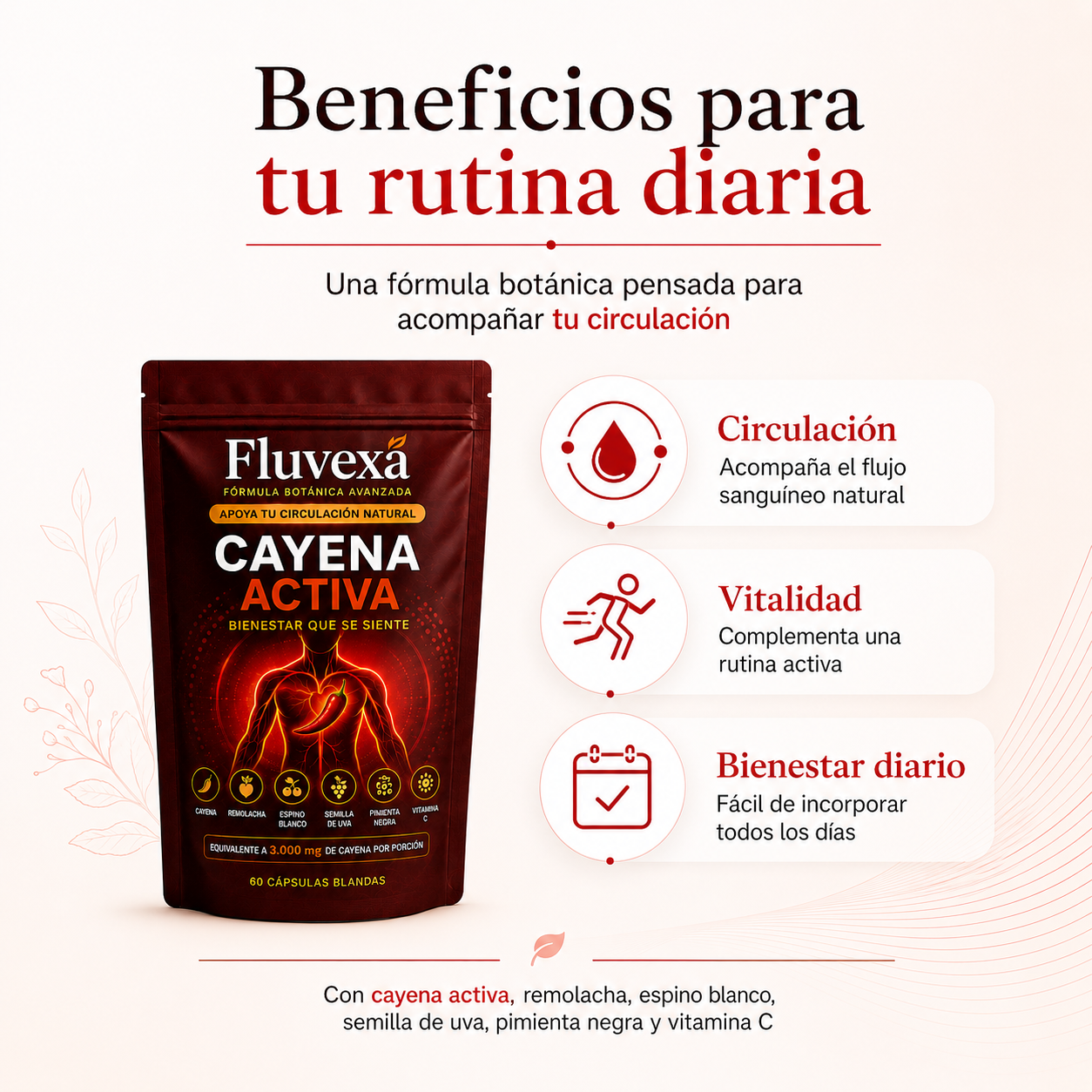 Fluvexa - Apoyo diario para una circulación saludable