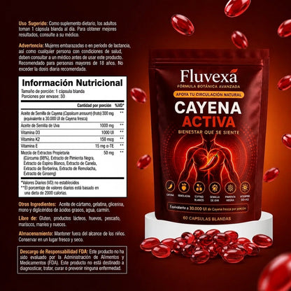 Fluvexa Capsaicina Activa® en cápsulas - Reactiva tu Circulación Natural